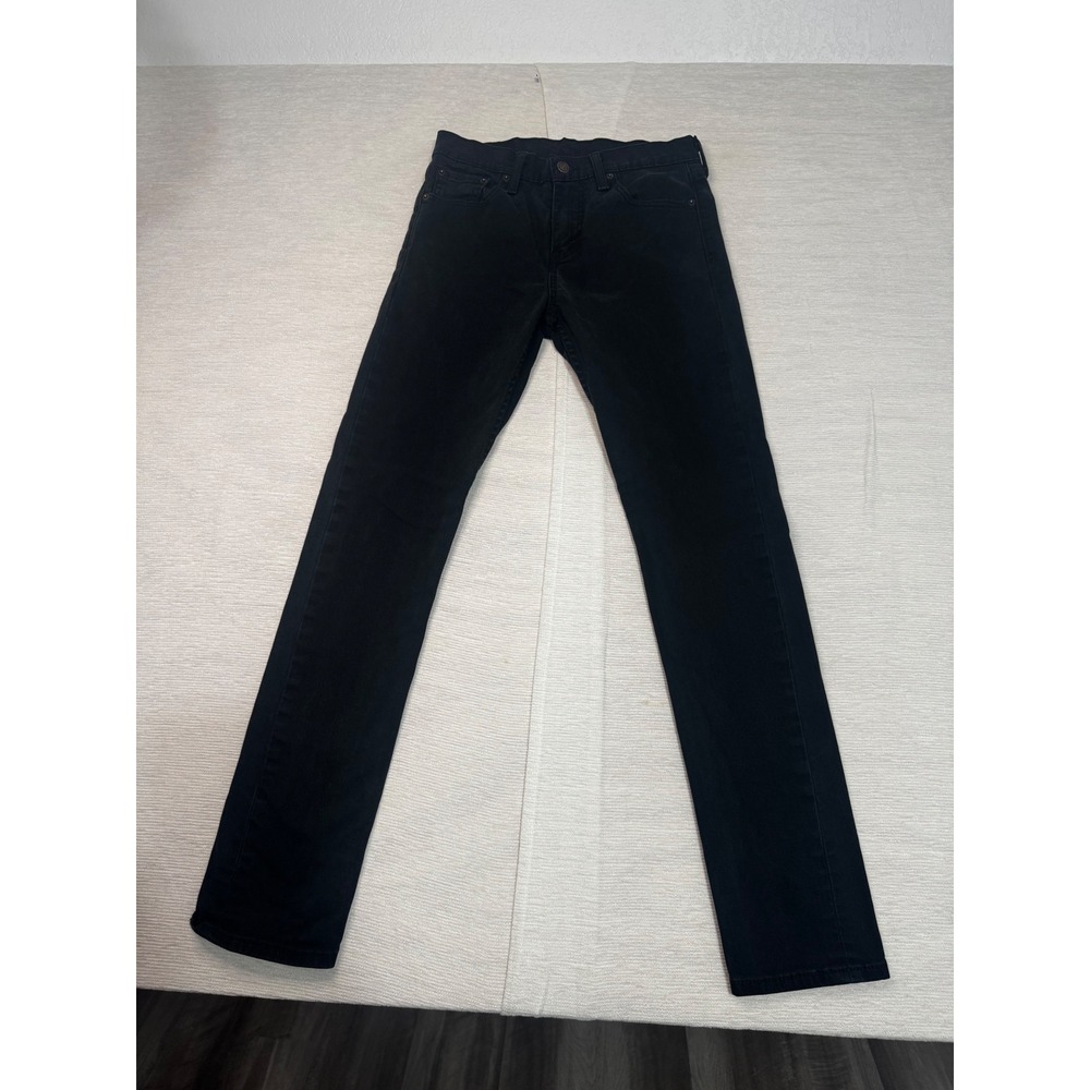 Levis 510 Skinny Fit Jeans Mens 29x32 Faded Black Denim Stretch Pants